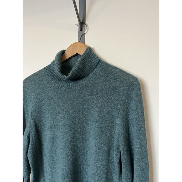 Cashmere Addiction Teal Cashmere Turtleneck Sweater Size Large - Picture 2 of 9
